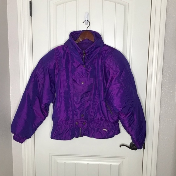 Vintage Edelweiss Purple Iridescent Ski Jacket. - Picture 2 of 16